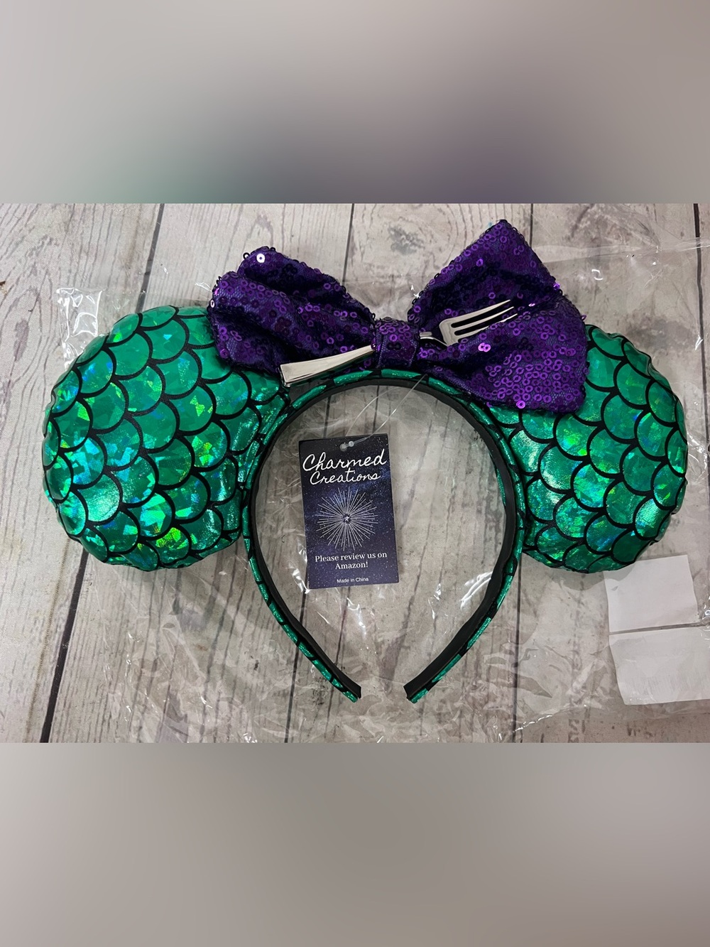 Charmed Creations Disney Little Mermaid Ariel Ears Headband Mickey New